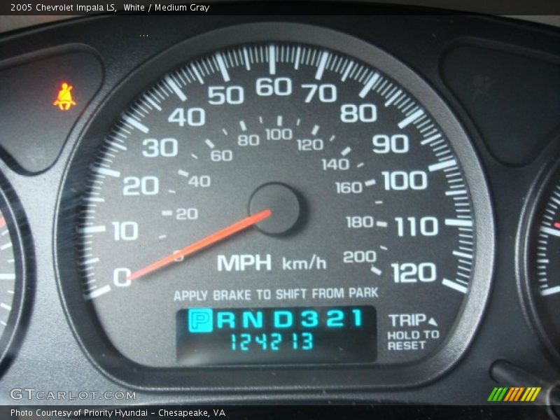 White / Medium Gray 2005 Chevrolet Impala LS