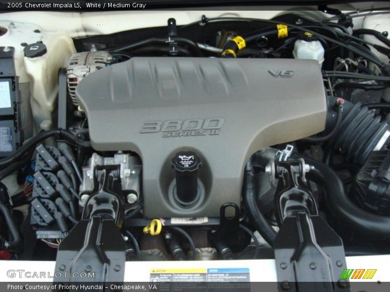 White / Medium Gray 2005 Chevrolet Impala LS