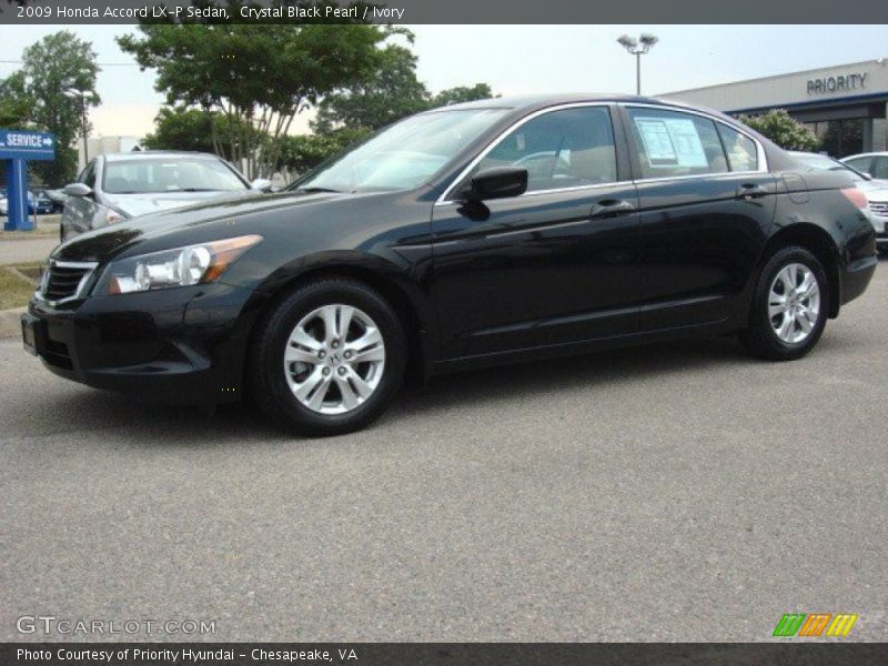 Crystal Black Pearl / Ivory 2009 Honda Accord LX-P Sedan