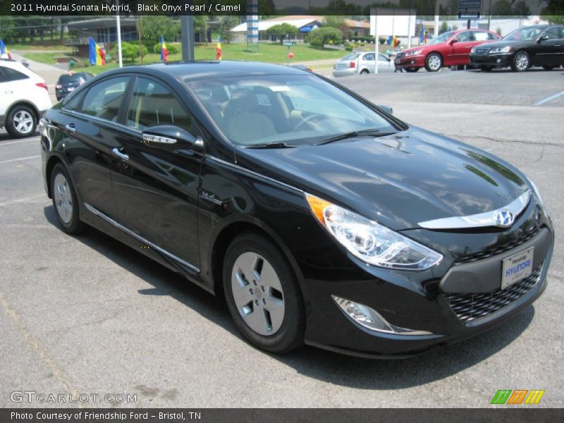 Black Onyx Pearl / Camel 2011 Hyundai Sonata Hybrid