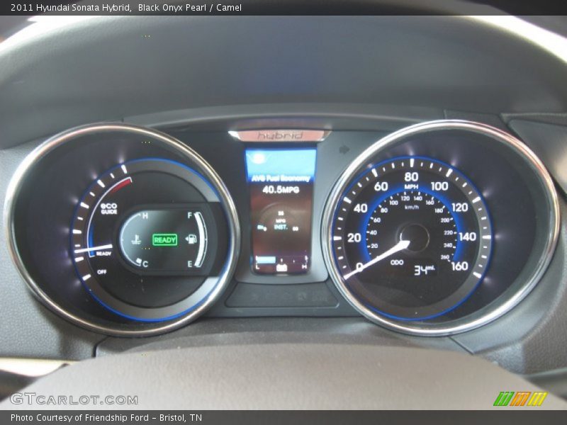  2011 Sonata Hybrid Hybrid Gauges