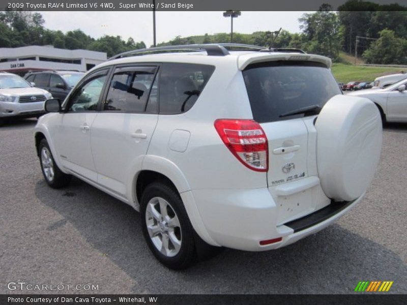 Super White / Sand Beige 2009 Toyota RAV4 Limited V6 4WD