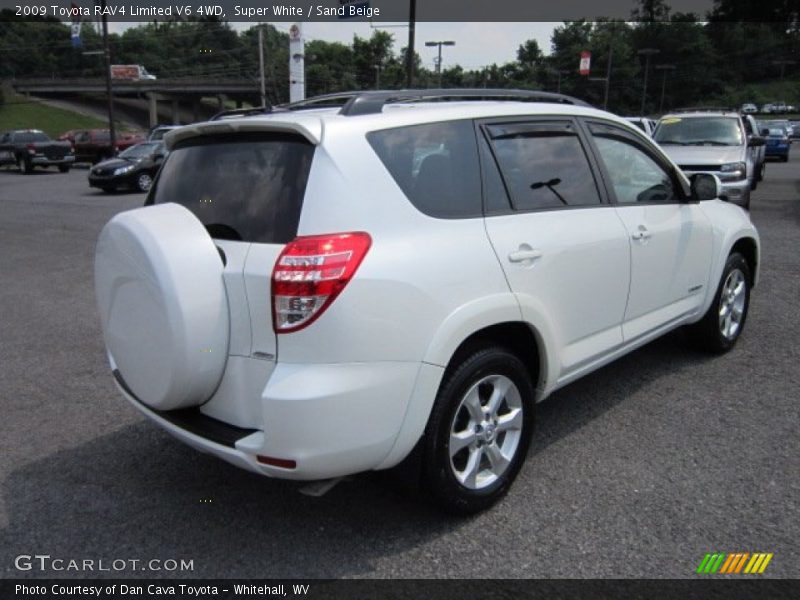 Super White / Sand Beige 2009 Toyota RAV4 Limited V6 4WD