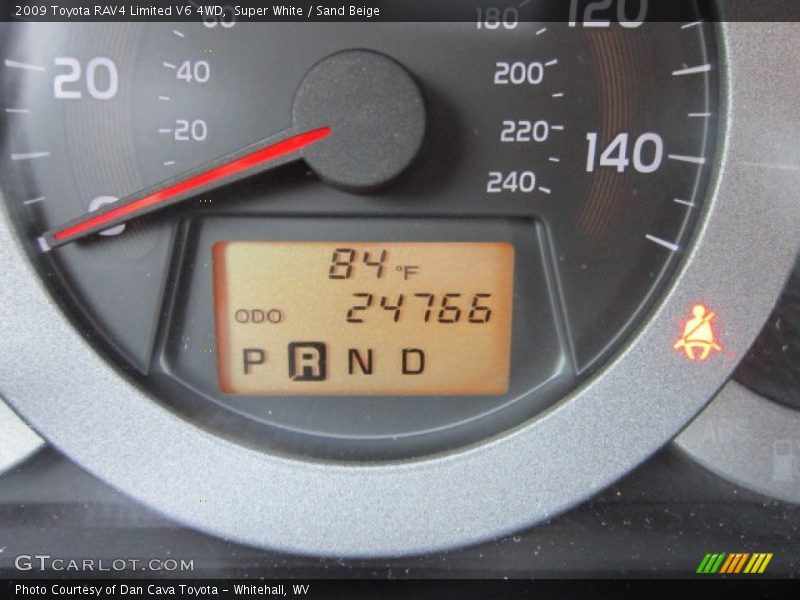 Super White / Sand Beige 2009 Toyota RAV4 Limited V6 4WD