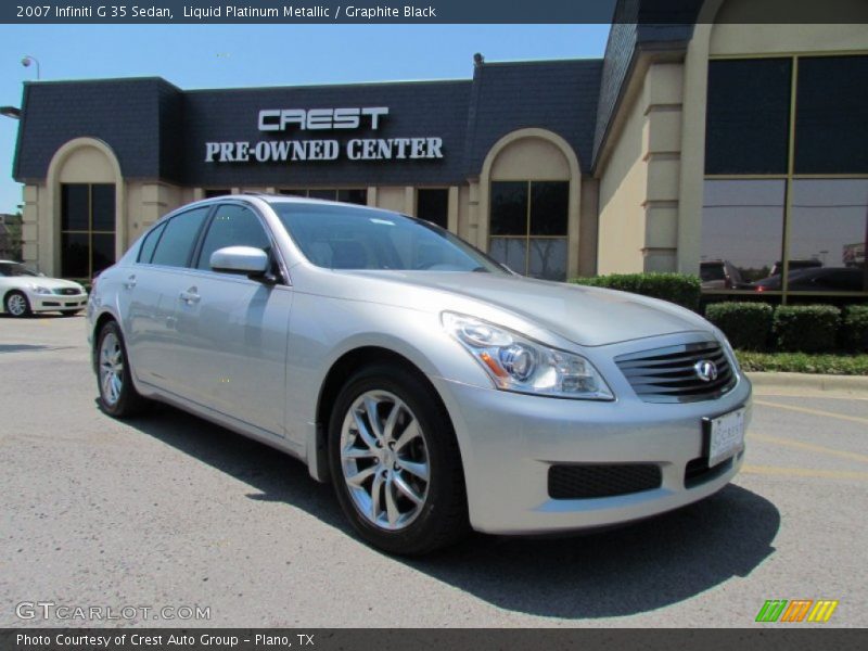 Liquid Platinum Metallic / Graphite Black 2007 Infiniti G 35 Sedan