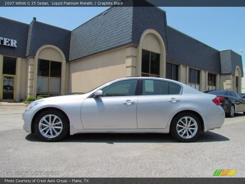 Liquid Platinum Metallic / Graphite Black 2007 Infiniti G 35 Sedan