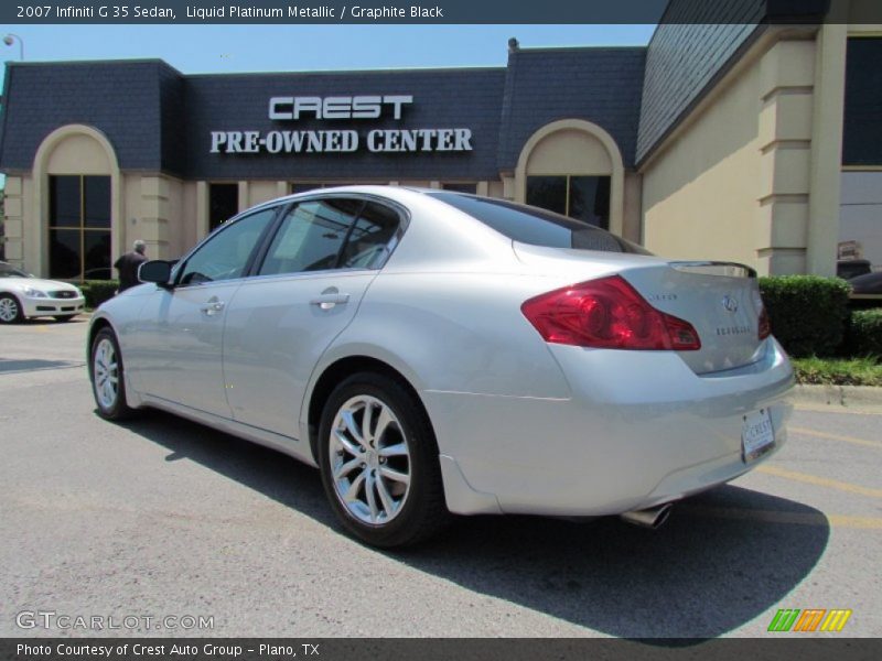 Liquid Platinum Metallic / Graphite Black 2007 Infiniti G 35 Sedan