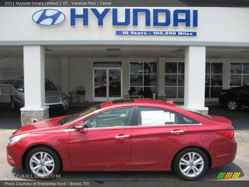 Venetian Red / Camel 2011 Hyundai Sonata Limited 2.0T