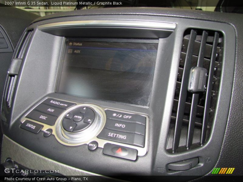 Liquid Platinum Metallic / Graphite Black 2007 Infiniti G 35 Sedan