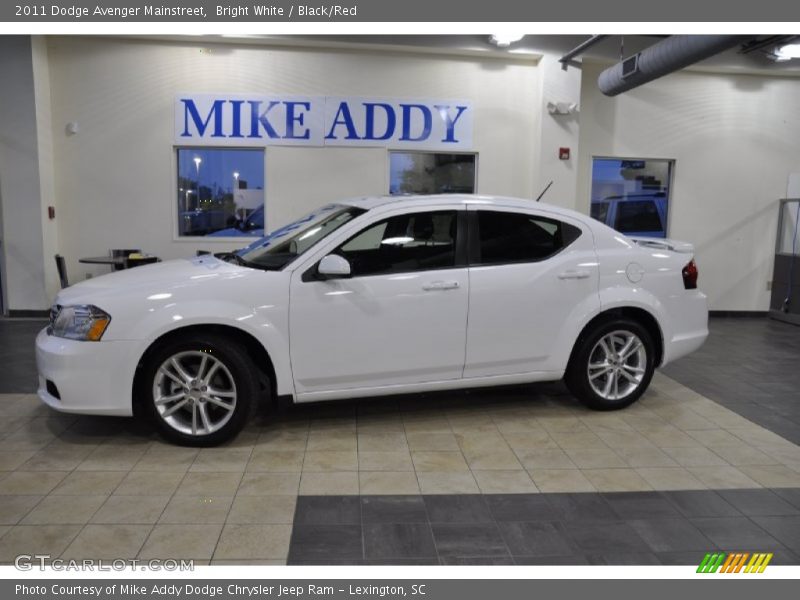 Bright White / Black/Red 2011 Dodge Avenger Mainstreet