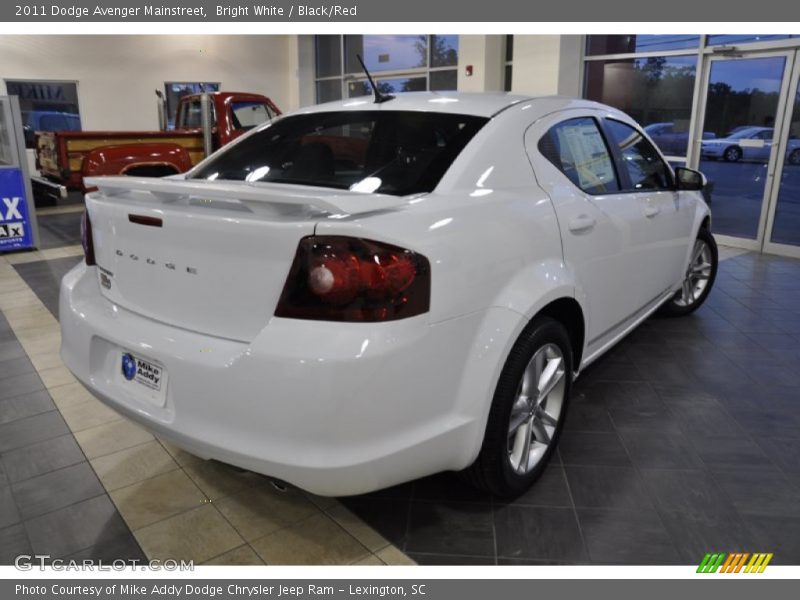 Bright White / Black/Red 2011 Dodge Avenger Mainstreet