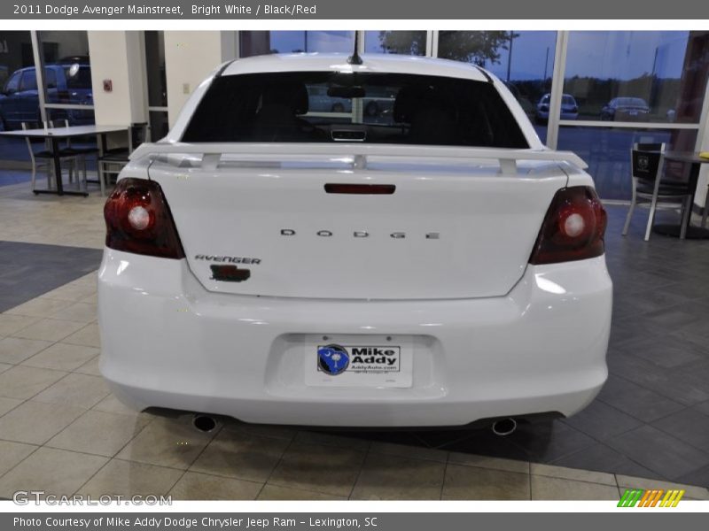 Bright White / Black/Red 2011 Dodge Avenger Mainstreet