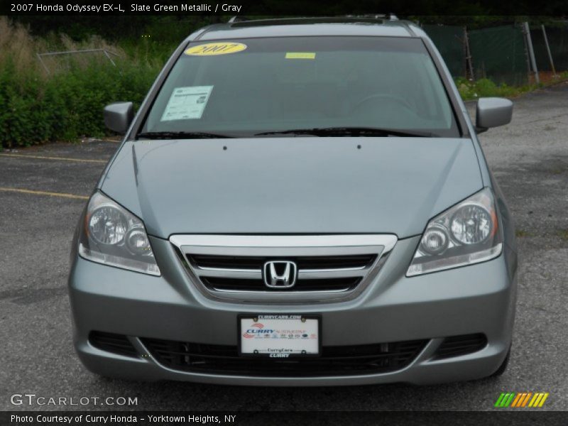 Slate Green Metallic / Gray 2007 Honda Odyssey EX-L