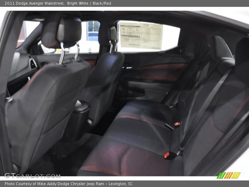 Bright White / Black/Red 2011 Dodge Avenger Mainstreet