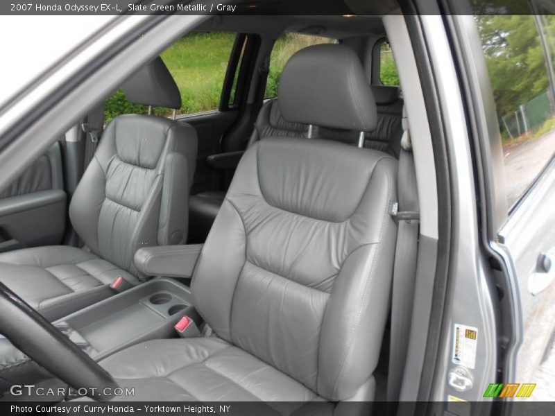 Slate Green Metallic / Gray 2007 Honda Odyssey EX-L