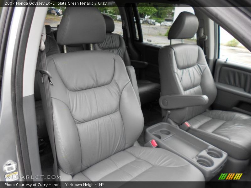 Slate Green Metallic / Gray 2007 Honda Odyssey EX-L