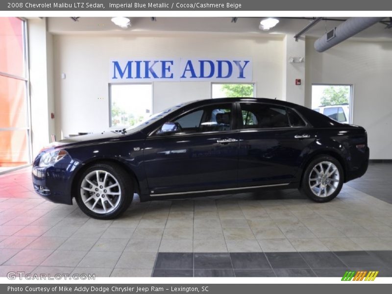 Imperial Blue Metallic / Cocoa/Cashmere Beige 2008 Chevrolet Malibu LTZ Sedan