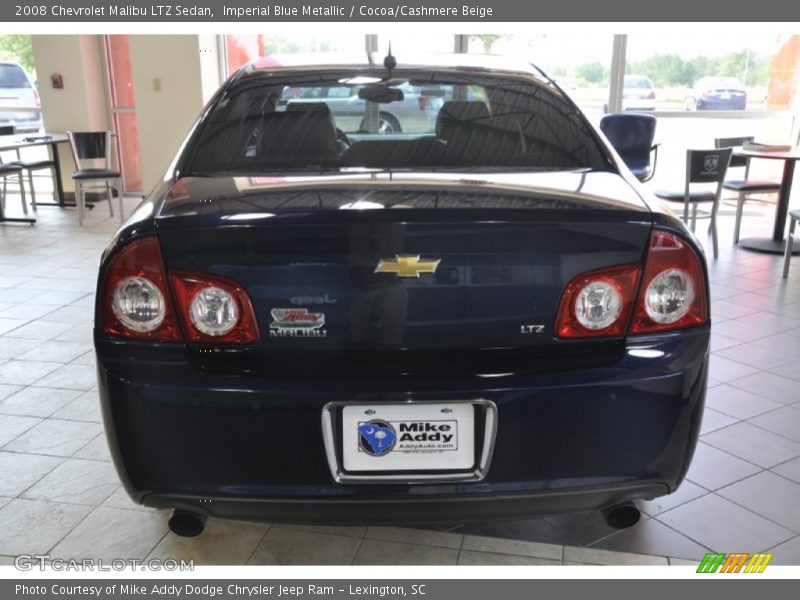 Imperial Blue Metallic / Cocoa/Cashmere Beige 2008 Chevrolet Malibu LTZ Sedan