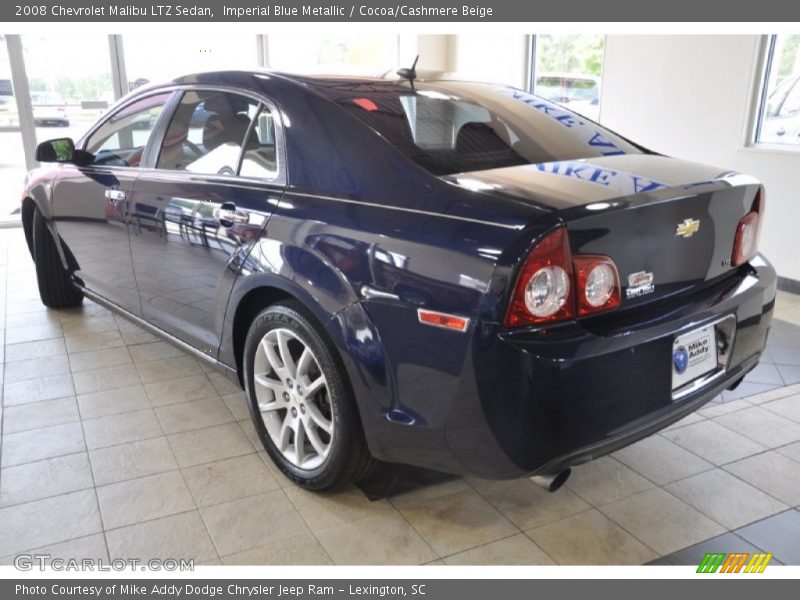 Imperial Blue Metallic / Cocoa/Cashmere Beige 2008 Chevrolet Malibu LTZ Sedan