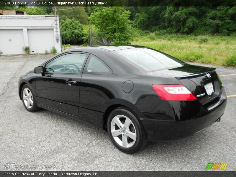 Nighthawk Black Pearl / Black 2008 Honda Civic EX Coupe