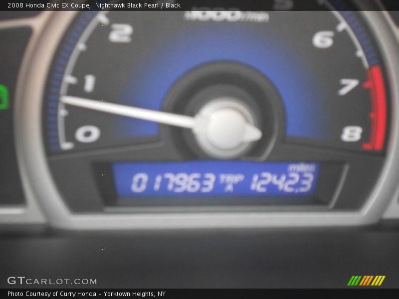 Nighthawk Black Pearl / Black 2008 Honda Civic EX Coupe