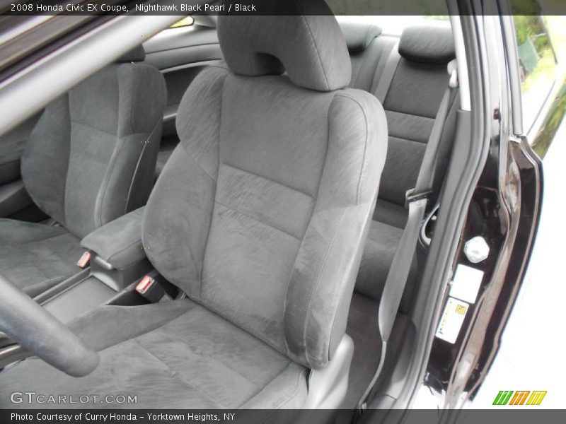 Nighthawk Black Pearl / Black 2008 Honda Civic EX Coupe
