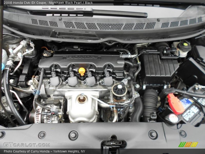 Nighthawk Black Pearl / Black 2008 Honda Civic EX Coupe