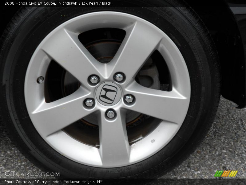 Nighthawk Black Pearl / Black 2008 Honda Civic EX Coupe