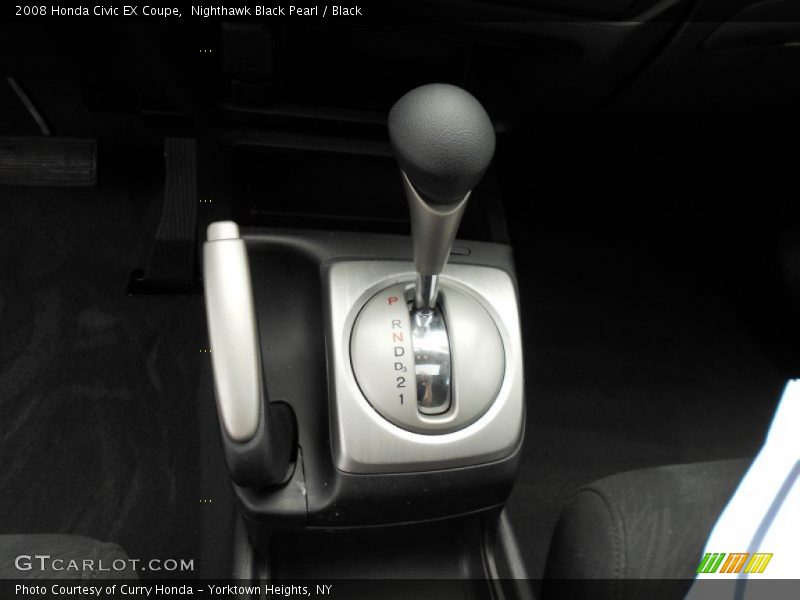 Nighthawk Black Pearl / Black 2008 Honda Civic EX Coupe