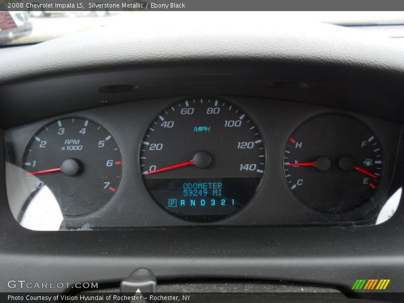Silverstone Metallic / Ebony Black 2008 Chevrolet Impala LS