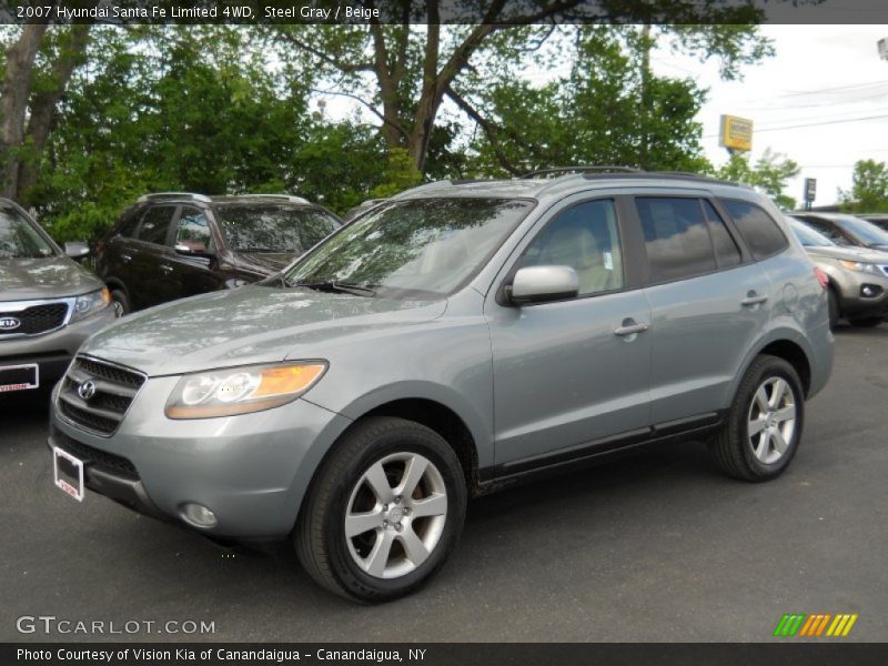 Steel Gray / Beige 2007 Hyundai Santa Fe Limited 4WD