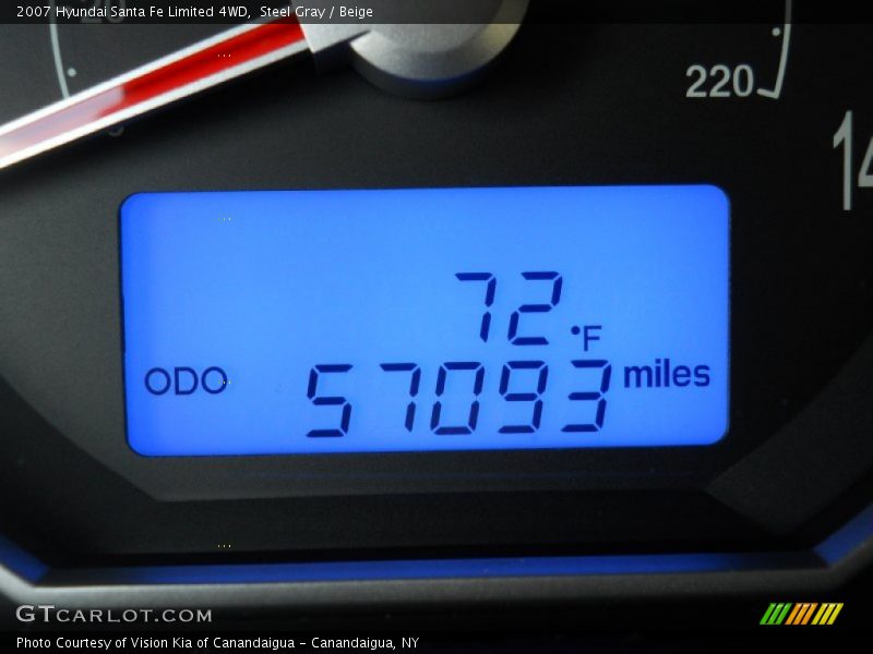 Steel Gray / Beige 2007 Hyundai Santa Fe Limited 4WD