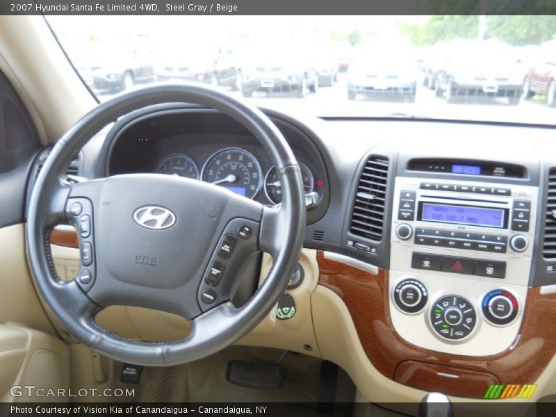 Steel Gray / Beige 2007 Hyundai Santa Fe Limited 4WD