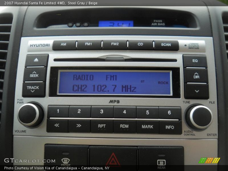 Steel Gray / Beige 2007 Hyundai Santa Fe Limited 4WD