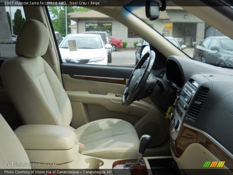 Steel Gray / Beige 2007 Hyundai Santa Fe Limited 4WD