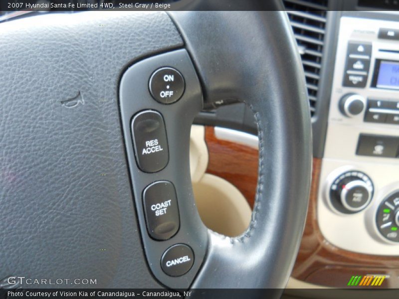 Steel Gray / Beige 2007 Hyundai Santa Fe Limited 4WD