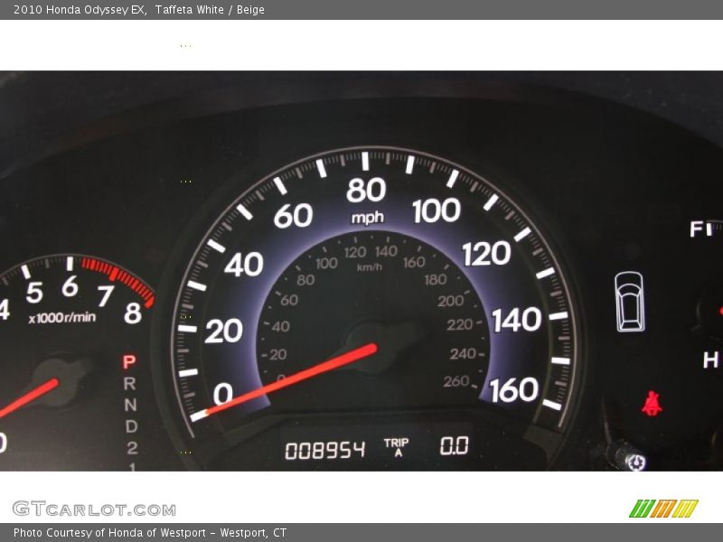 Taffeta White / Beige 2010 Honda Odyssey EX