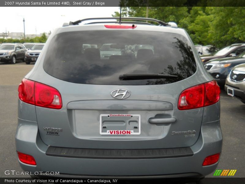 Steel Gray / Beige 2007 Hyundai Santa Fe Limited 4WD