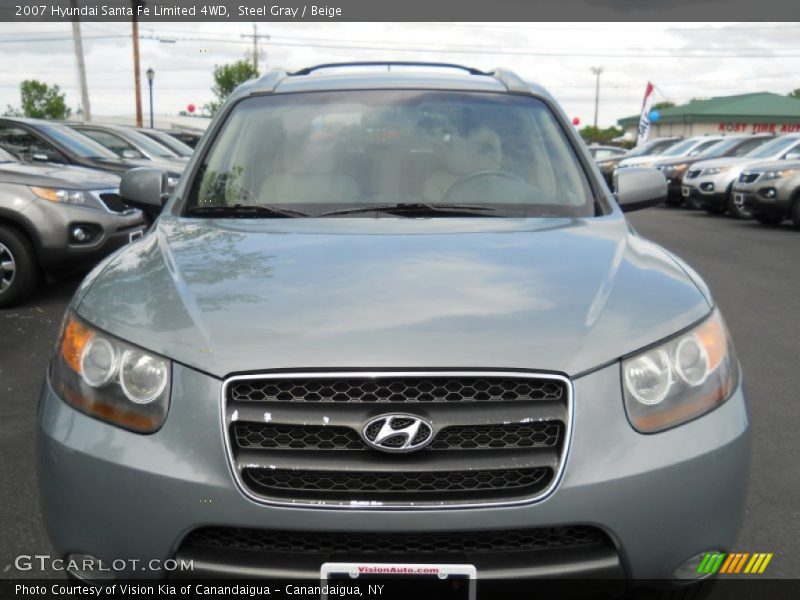 Steel Gray / Beige 2007 Hyundai Santa Fe Limited 4WD