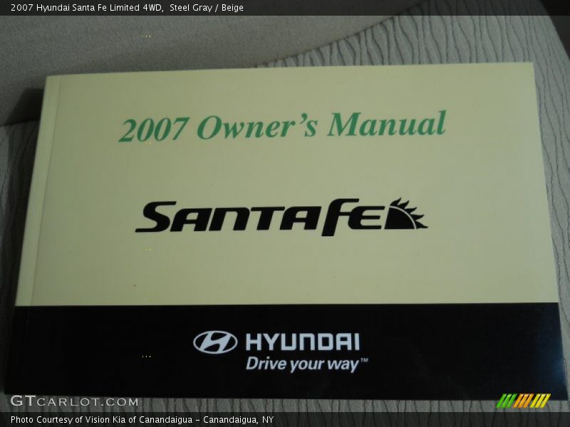 Steel Gray / Beige 2007 Hyundai Santa Fe Limited 4WD