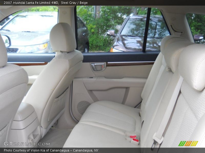 Steel Gray / Beige 2007 Hyundai Santa Fe Limited 4WD