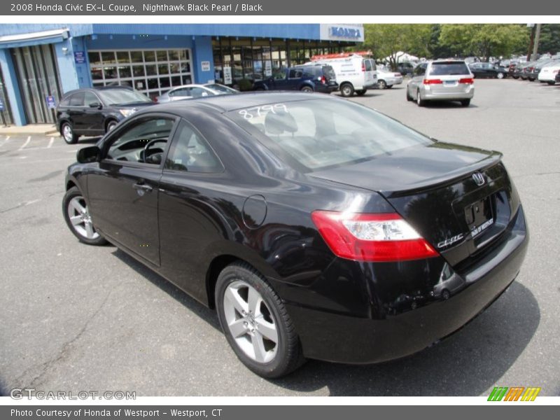 Nighthawk Black Pearl / Black 2008 Honda Civic EX-L Coupe