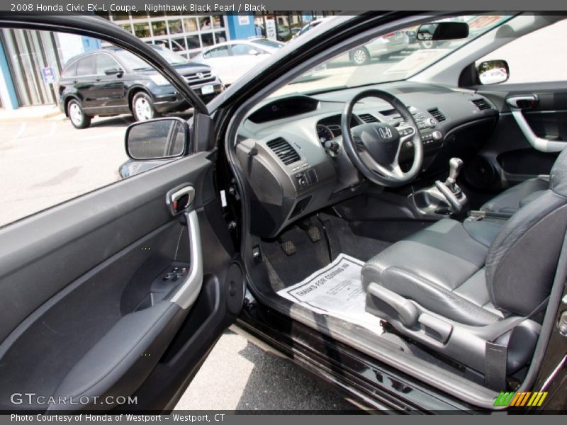  2008 Civic EX-L Coupe Black Interior