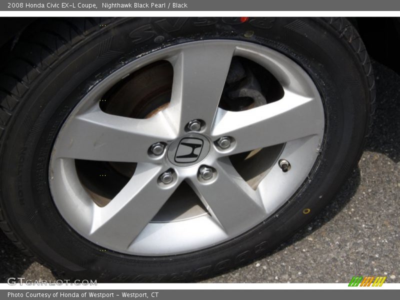 Nighthawk Black Pearl / Black 2008 Honda Civic EX-L Coupe