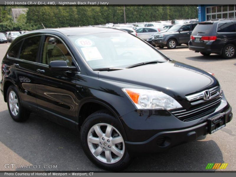 Nighthawk Black Pearl / Ivory 2008 Honda CR-V EX-L 4WD