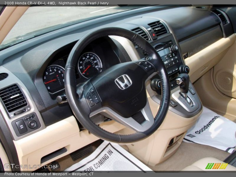 Nighthawk Black Pearl / Ivory 2008 Honda CR-V EX-L 4WD