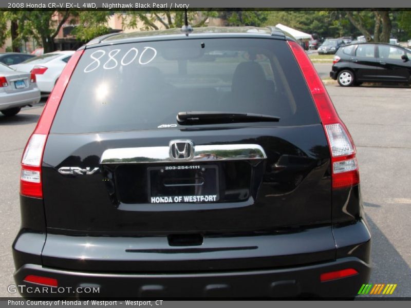 Nighthawk Black Pearl / Ivory 2008 Honda CR-V EX-L 4WD