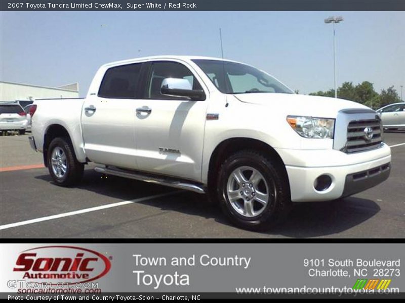 Super White / Red Rock 2007 Toyota Tundra Limited CrewMax