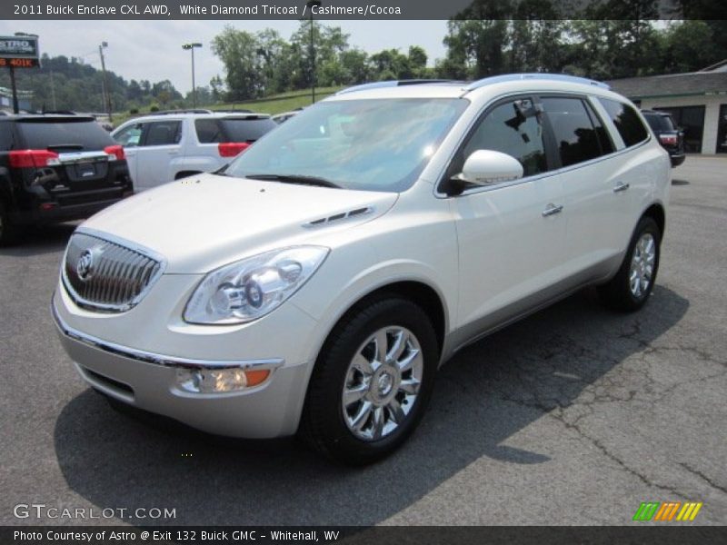 White Diamond Tricoat / Cashmere/Cocoa 2011 Buick Enclave CXL AWD