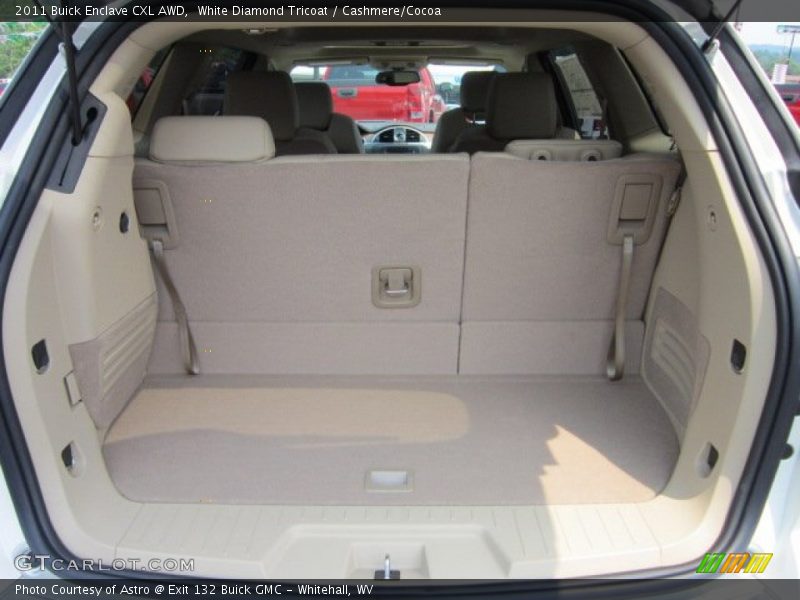 White Diamond Tricoat / Cashmere/Cocoa 2011 Buick Enclave CXL AWD